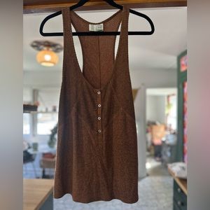 Anthropologie Knit Tank Brown